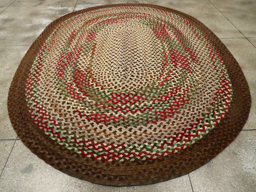 Vintage American Braid Rug, No.27671 - Galerie Shabab