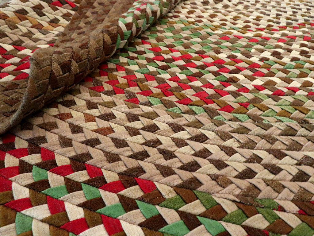 Vintage American Braid Rug, No.27671 - Galerie Shabab