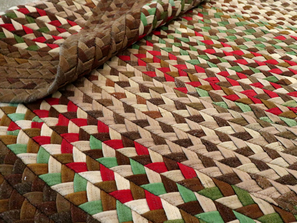 Vintage American Braid Rug, No.27671 - Galerie Shabab