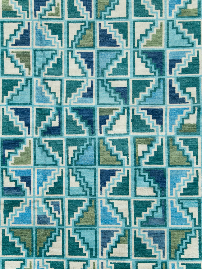 Swedish Inspired Contemporary Indian Large Carpet, No.27681 - Galerie Shabab