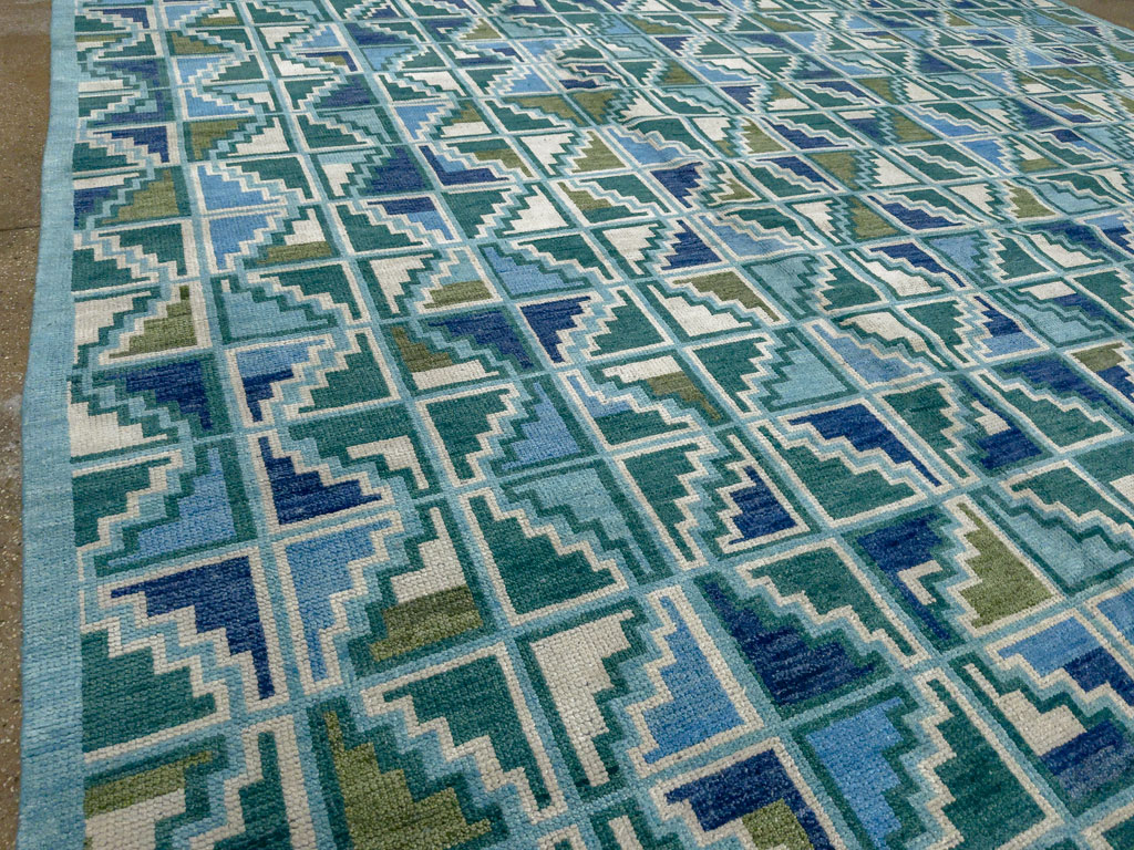 Swedish Inspired Contemporary Indian Large Carpet, No.27681 - Galerie Shabab