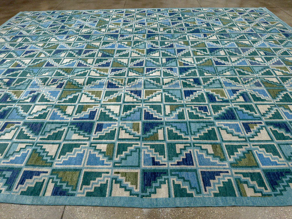 Swedish Inspired Contemporary Indian Large Carpet, No.27681 - Galerie Shabab