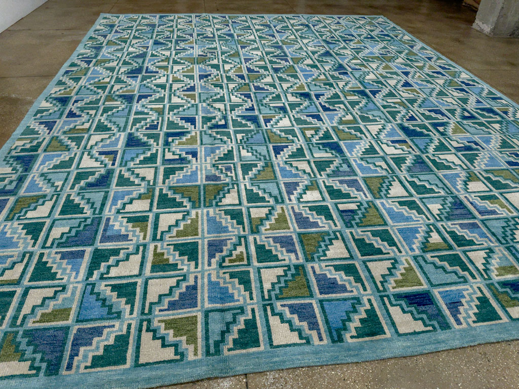 Swedish Inspired Contemporary Indian Large Carpet, No.27681 - Galerie Shabab