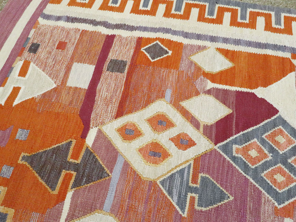 Modern Turkish Flatweave, No.27683 - Galerie Shabab