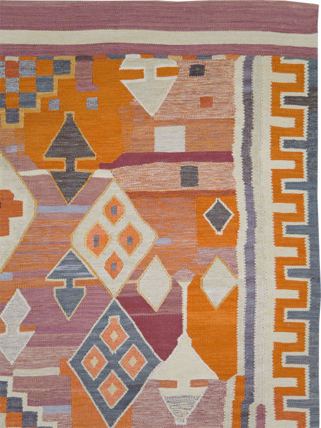 Modern Turkish Flatweave, No.27683 - Galerie Shabab