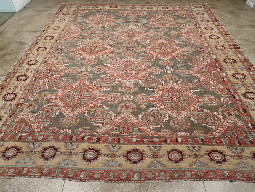 Antique Persian Bakhtiari Large Carpet, No.27692 - Galerie Shabab