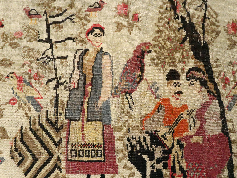 Antique Pictorial Karabagh Rug, No.27693 - Galerie Shabab