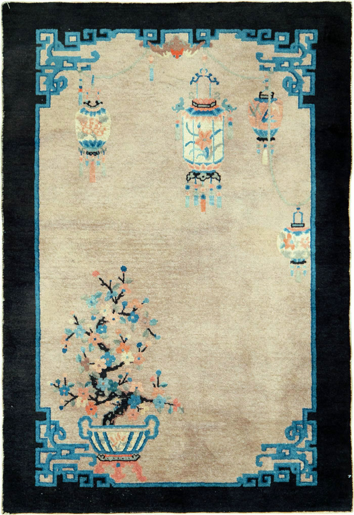 Vintage Chinese Peking Rug, No.27716 - Galerie Shabab