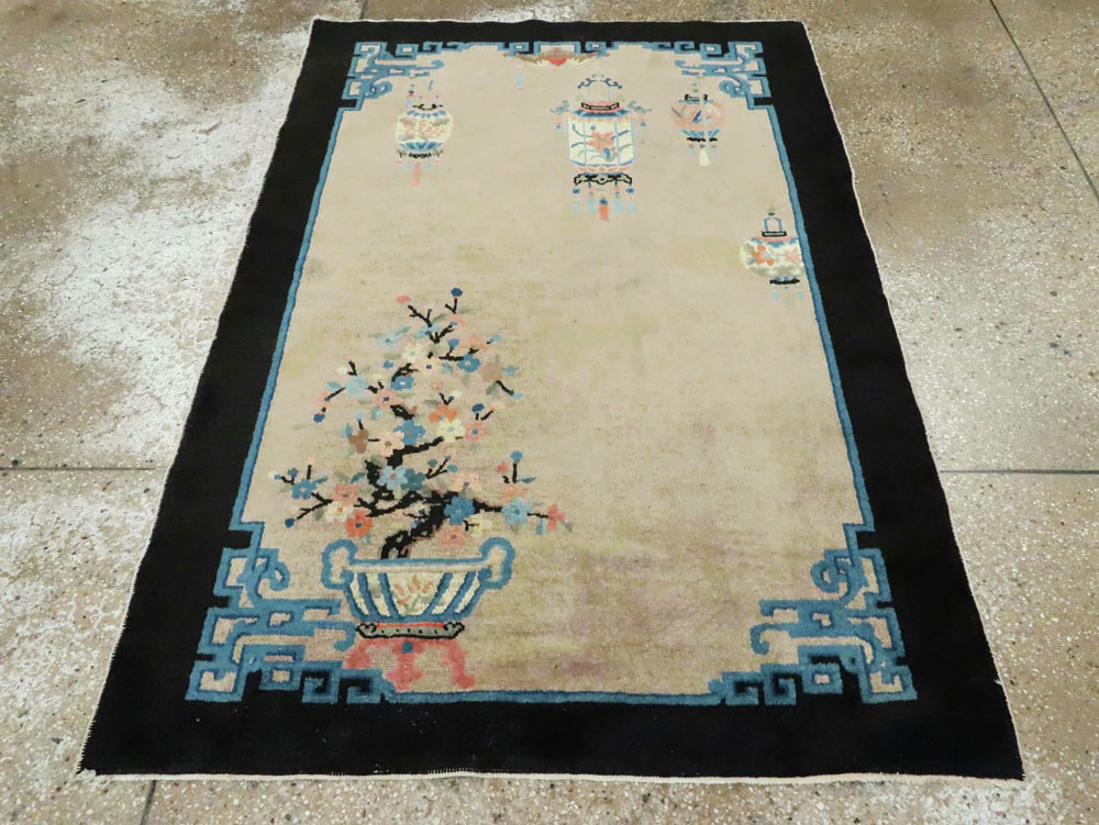 Vintage Chinese Peking Rug, No.27716 - Galerie Shabab