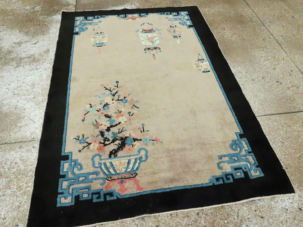 Vintage Chinese Peking Rug, No.27716 - Galerie Shabab