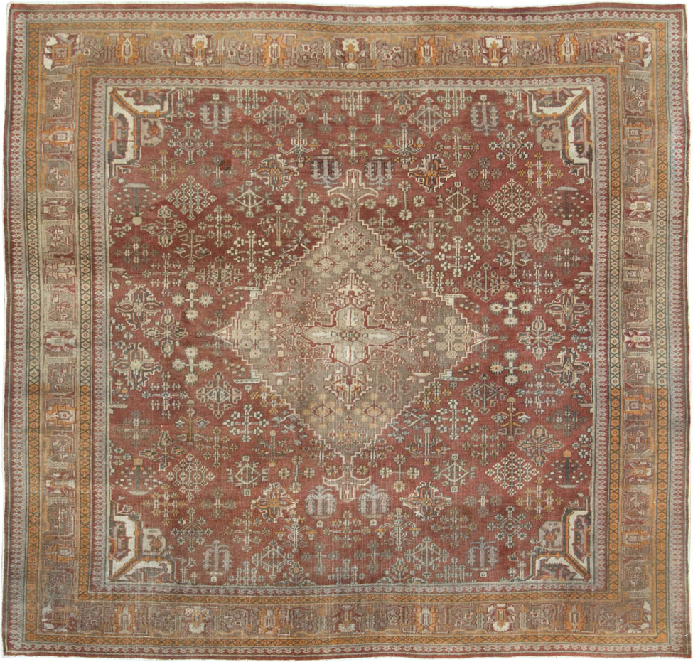 Vintage Persian Joshegan Square Accent Carpet, No.27724 - Galerie Shabab