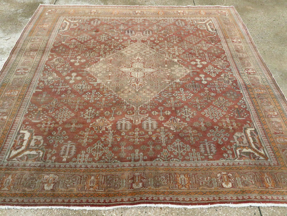 Vintage Persian Joshegan Square Accent Carpet, No.27724 - Galerie Shabab