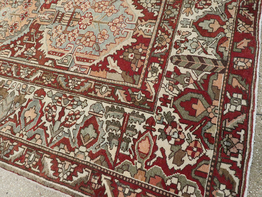 Vintage Persian Bakhtiari Square Room Size Carpet, No.27727 - Galerie Shabab