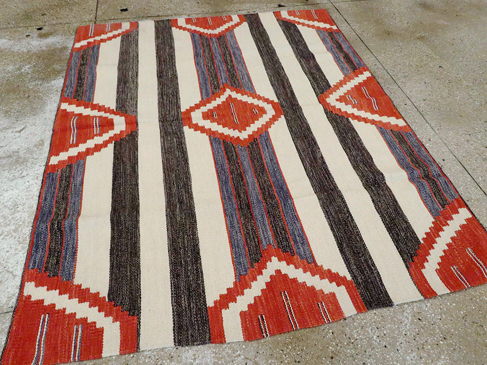 Modern Turkish Flatweave, No.27731 - Galerie Shabab