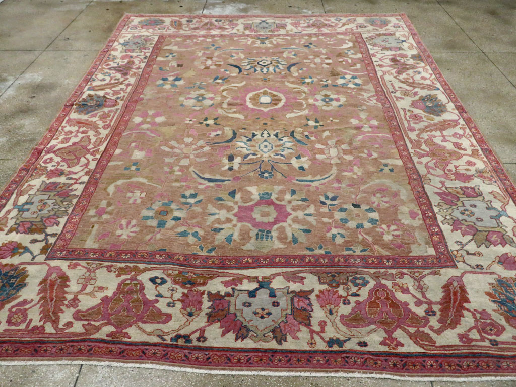 Antique Persian Sultanabad Room Size Carpet, No.27739 - Galerie Shabab