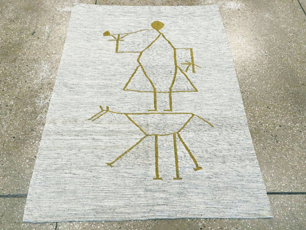 Vintage Ecuadorian Pictorial Textile Flatweave, No.27745 - Galerie Shabab