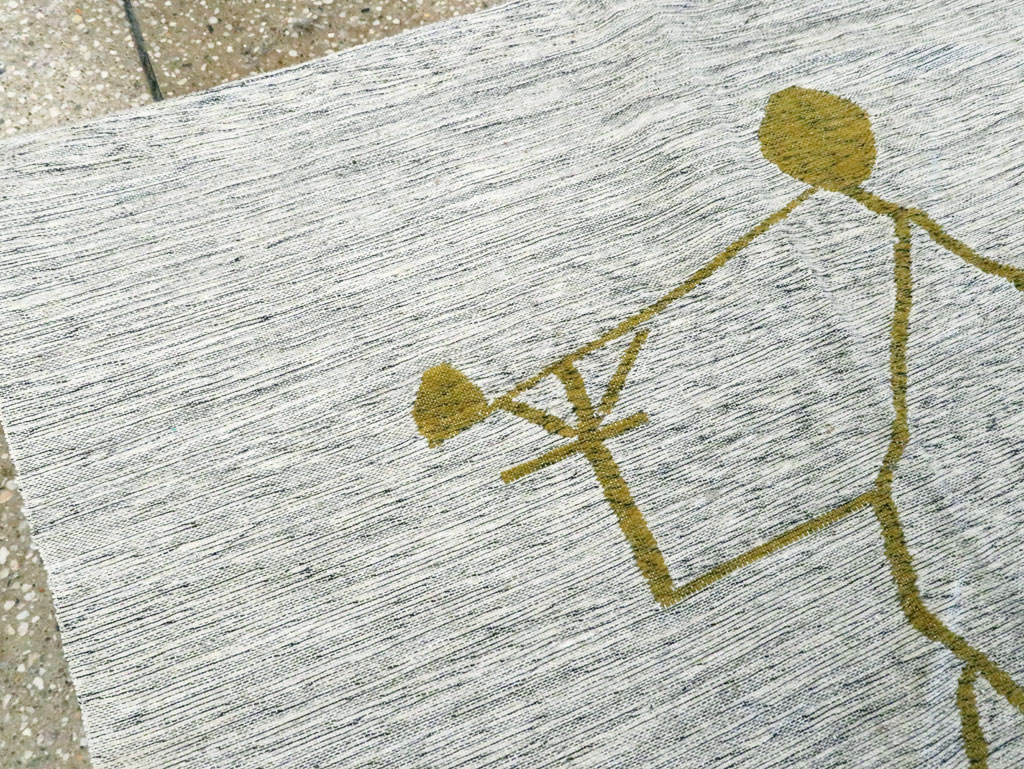 Vintage Ecuadorian Pictorial Textile Flatweave, No.27745 - Galerie Shabab