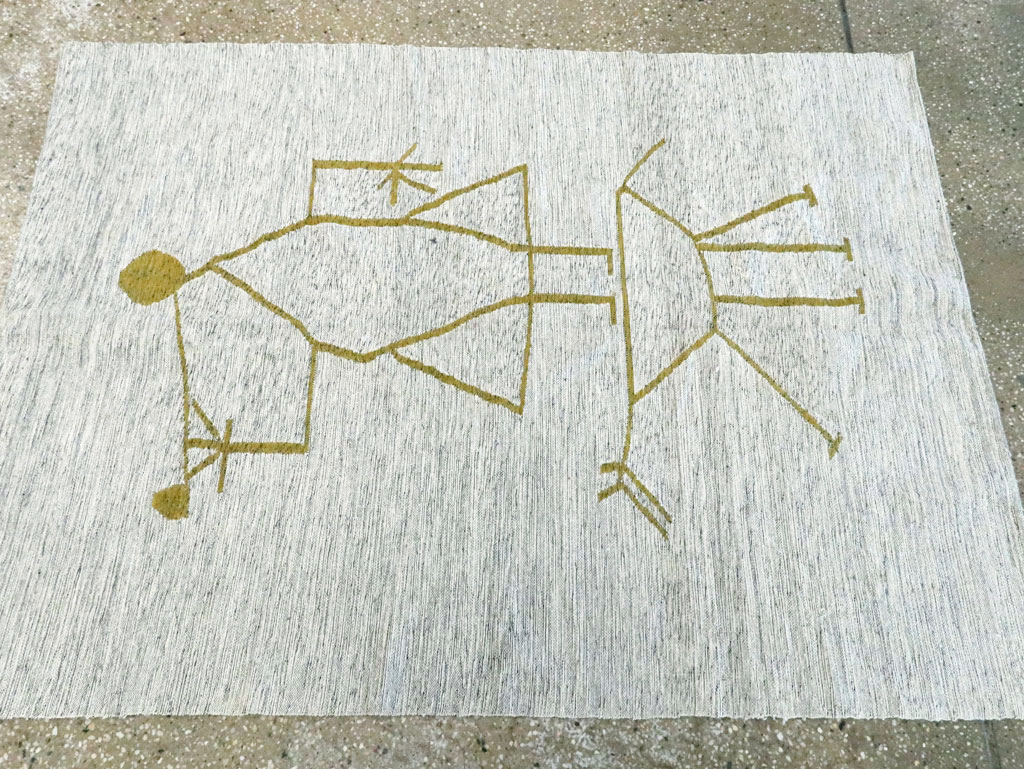 Vintage Ecuadorian Pictorial Textile Flatweave, No.27745 - Galerie Shabab