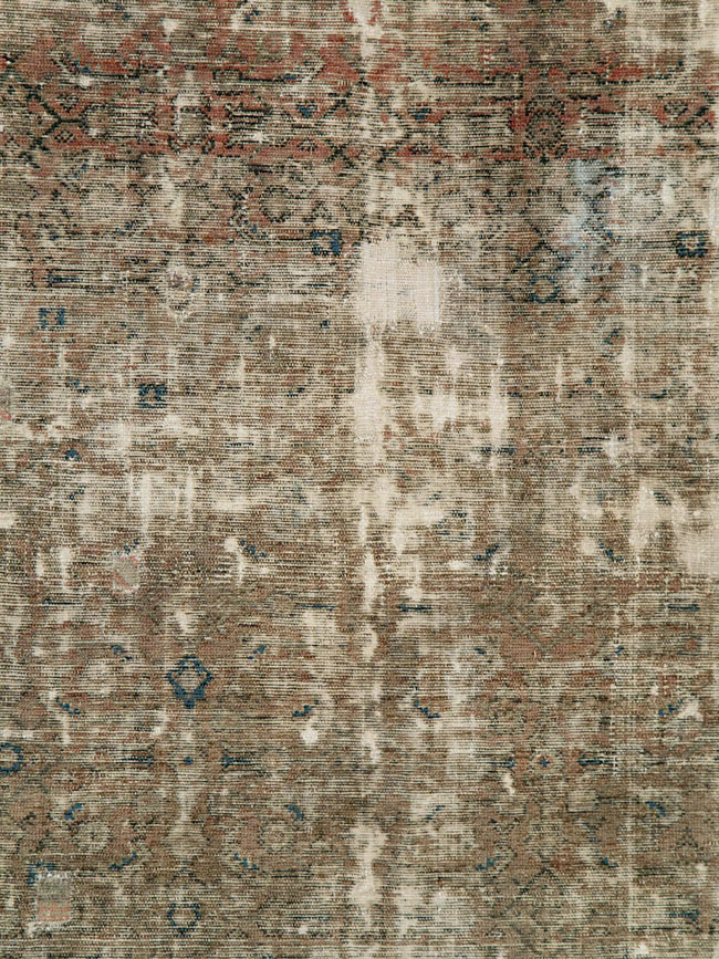 Distressed Antique Persian Malayer Room Size Carpet, No.27754 - Galerie Shabab