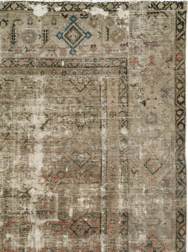 Distressed Antique Persian Malayer Room Size Carpet, No.27754 - Galerie Shabab