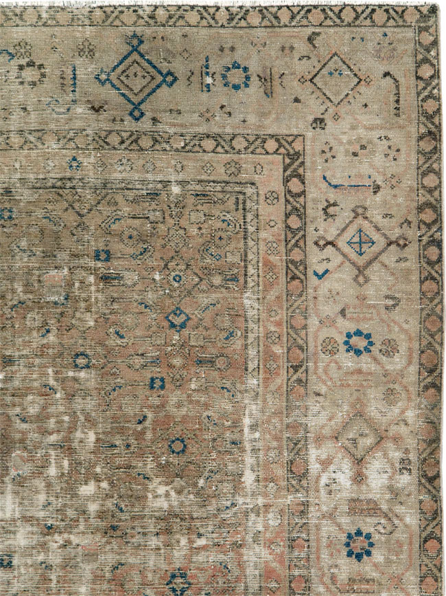 Distressed Antique Persian Malayer Room Size Carpet, No.27754 - Galerie Shabab