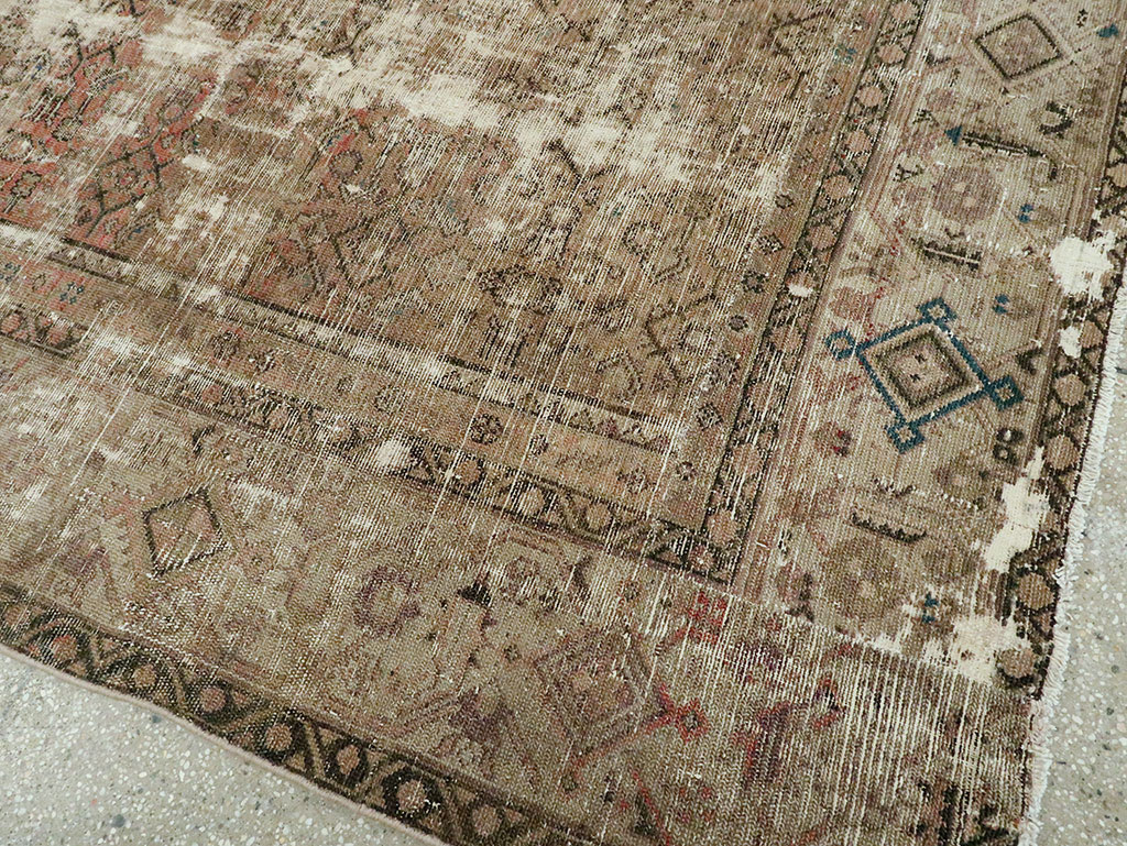 Distressed Antique Persian Malayer Room Size Carpet, No.27754 - Galerie Shabab