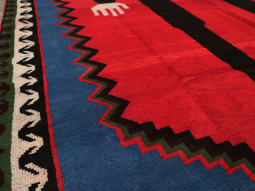 Contemporary Handmade Pictorial Accent Rug of Frankenstein, No.27762 - Galerie Shabab