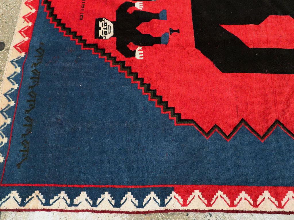 Modern Afghan Pictorial Frankenstein Rug, No.27763 - Galerie Shabab