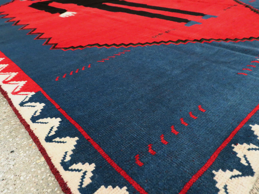 Modern Afghan Pictorial Frankenstein Rug, No.27763 - Galerie Shabab