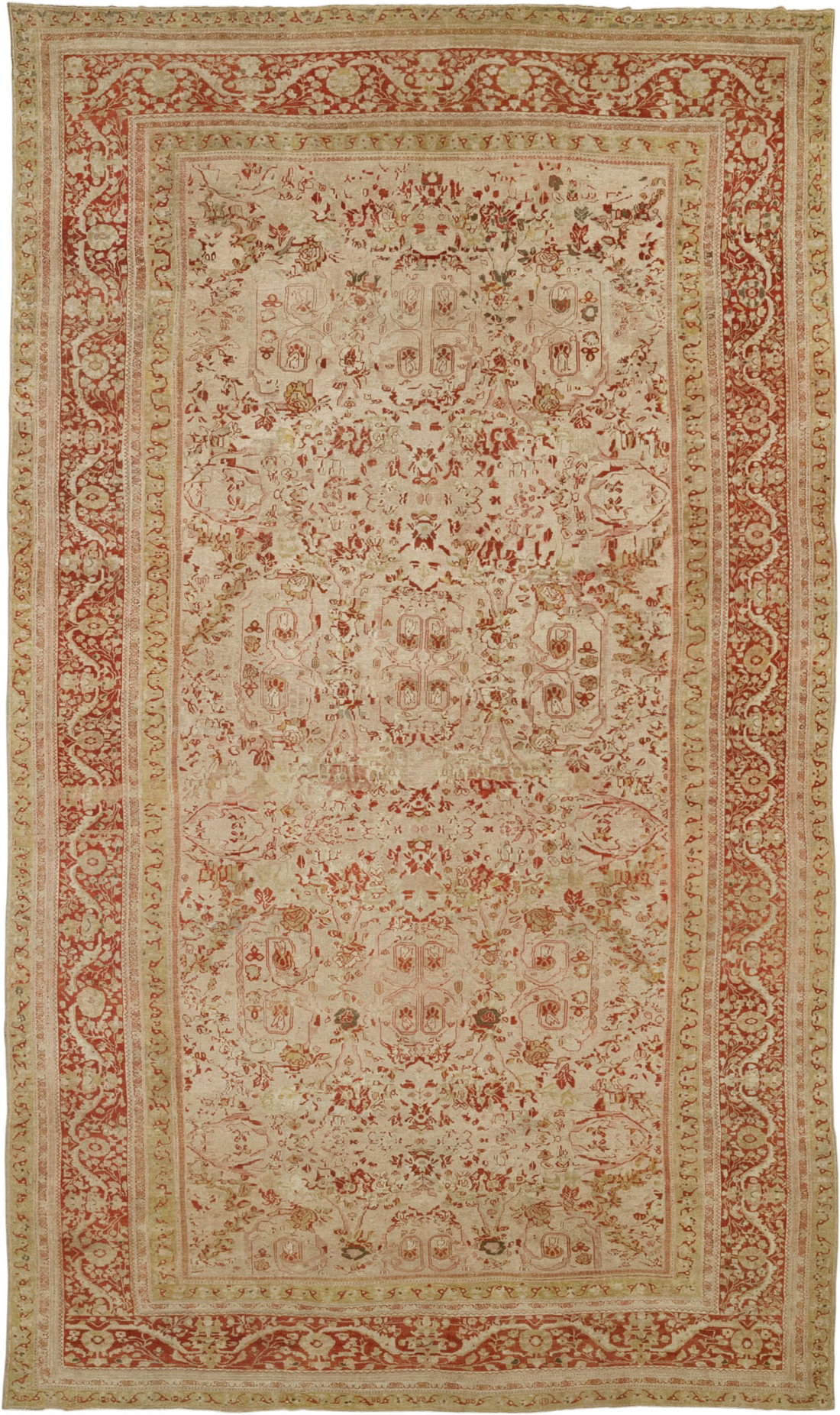 Antique Persian Mahal Oversize Carpet, No.27764 - Galerie Shabab