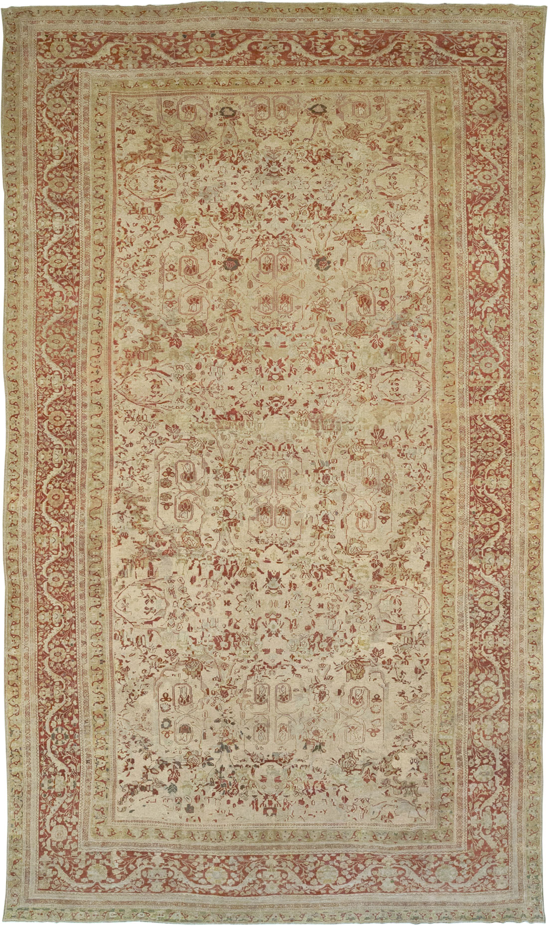 Antique Persian Mahal Oversize Carpet, No.27764 - Galerie Shabab
