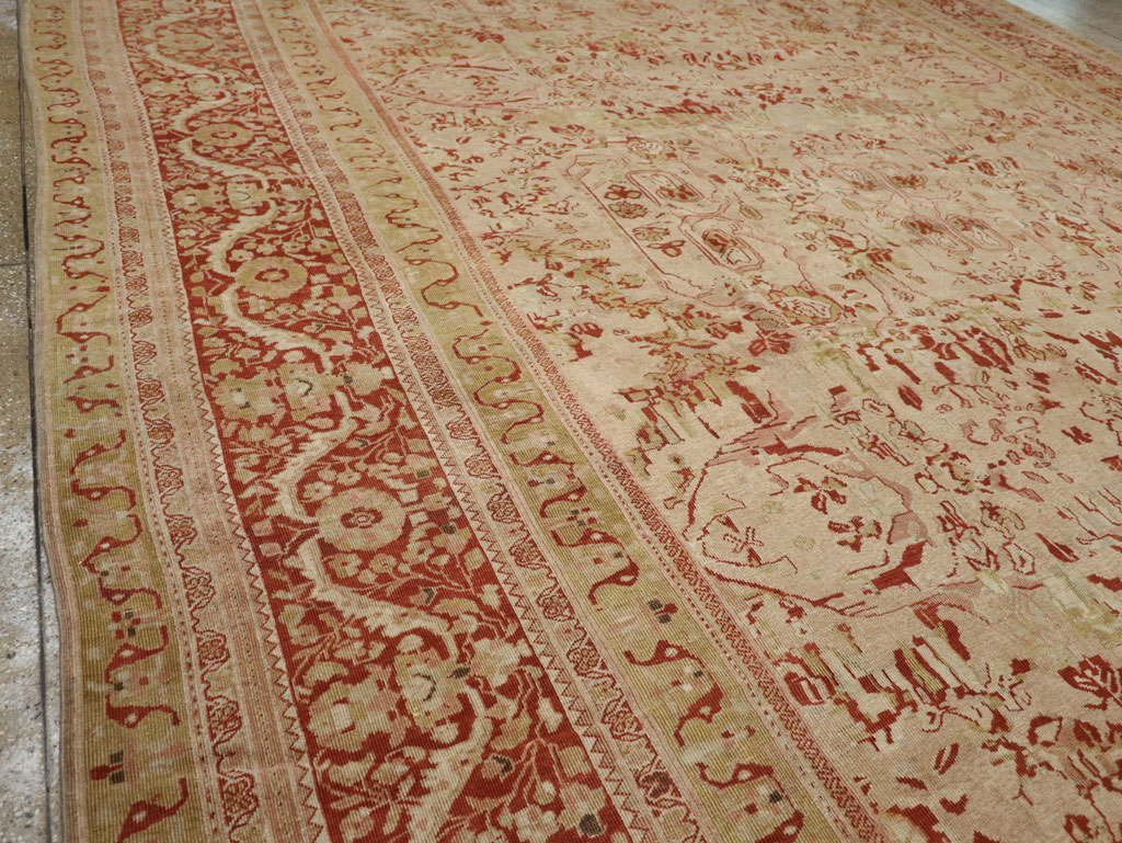 Antique Persian Mahal Oversize Carpet, No.27764 - Galerie Shabab
