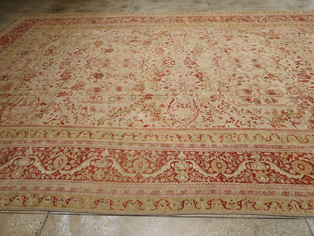 Antique Persian Mahal Oversize Carpet, No.27764 - Galerie Shabab