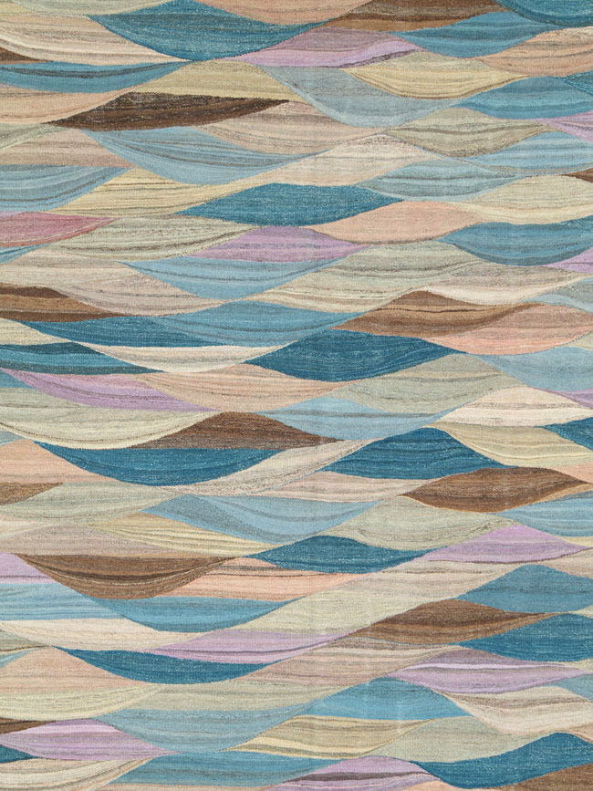 Modern Swedish Inspired Turkish Flatweave, No.27766 - Galerie Shabab