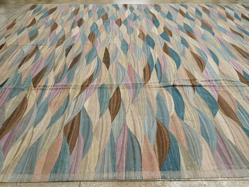 Modern Swedish Inspired Turkish Flatweave, No.27766 - Galerie Shabab