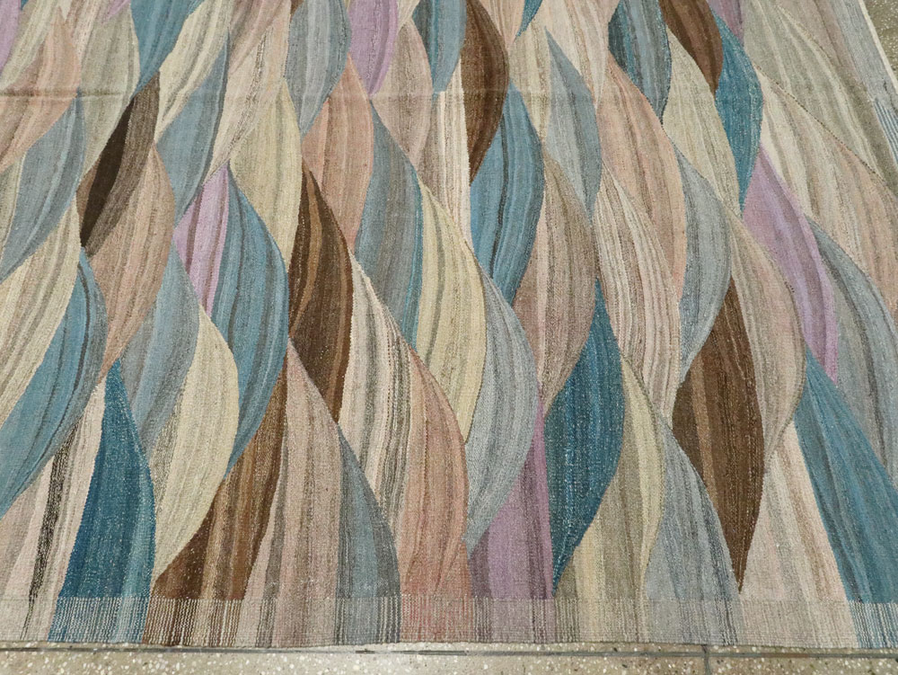 Modern Swedish Inspired Turkish Flatweave, No.27766 - Galerie Shabab
