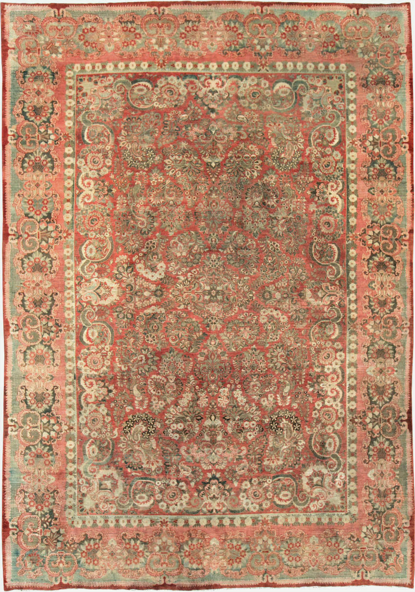 Vintage Persian Sarouk Large Room Size Carpet, No.27772 - Galerie Shabab