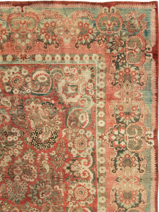 Vintage Persian Sarouk Large Room Size Carpet, No.27772 - Galerie Shabab