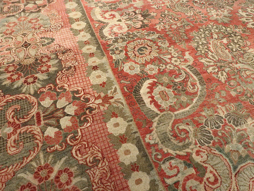 Vintage Persian Sarouk Large Room Size Carpet, No.27772 - Galerie Shabab