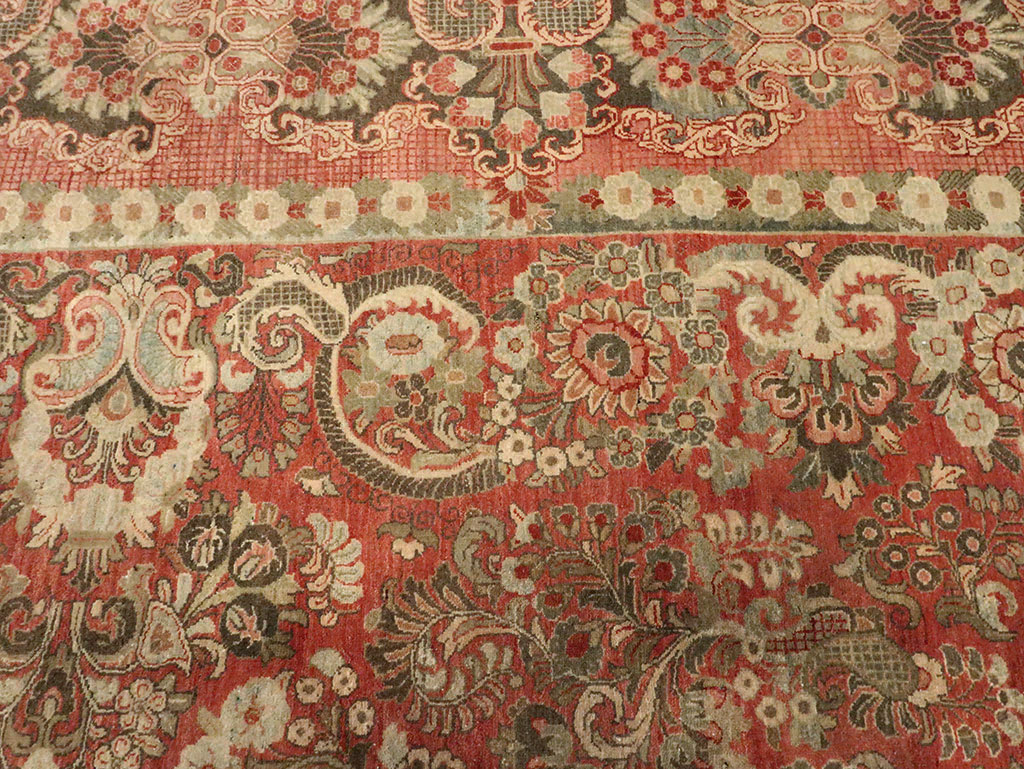 Vintage Persian Sarouk Large Room Size Carpet, No.27772 - Galerie Shabab