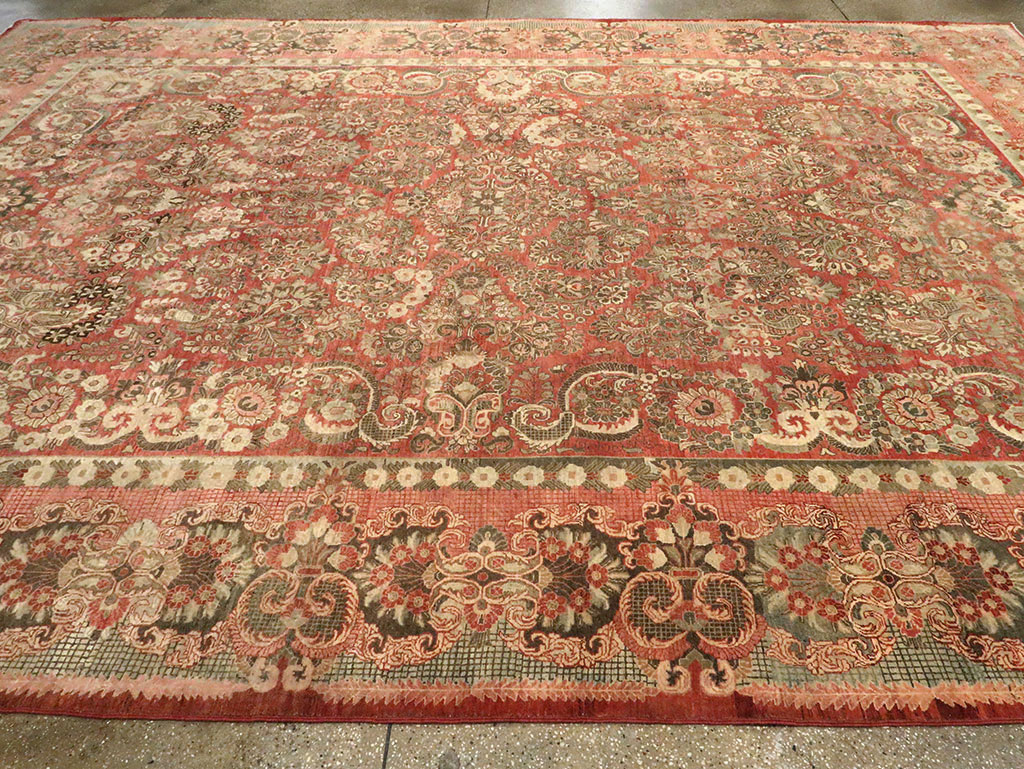 Vintage Persian Sarouk Large Room Size Carpet, No.27772 - Galerie Shabab