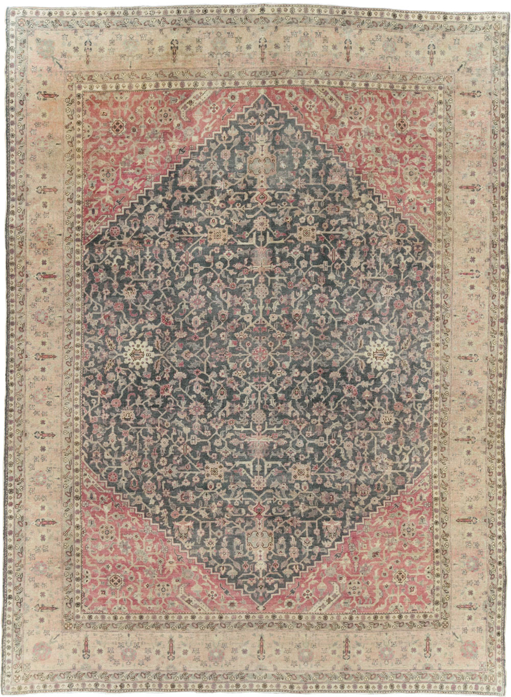 Antique Persian Tabriz Room Size Carpet, No.27774 - Galerie Shabab