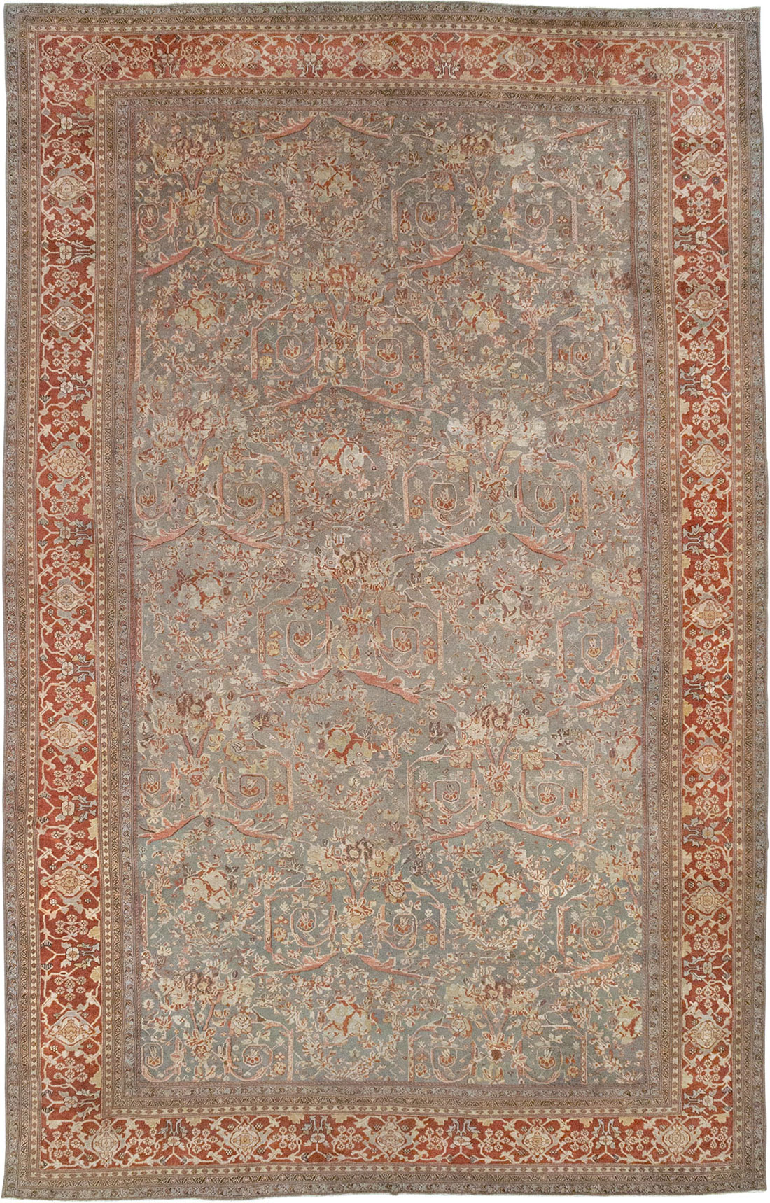Antique Persian Mahal Oversize Carpet, No.27778 - Galerie Shabab