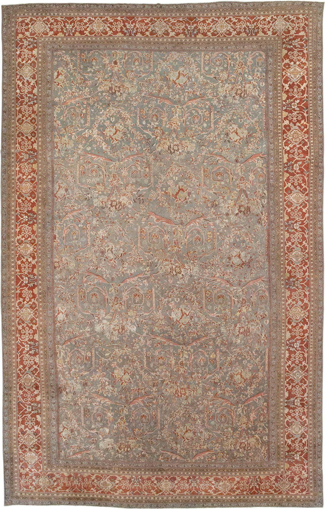 Antique Persian Mahal Oversize Carpet, No.27778 - Galerie Shabab