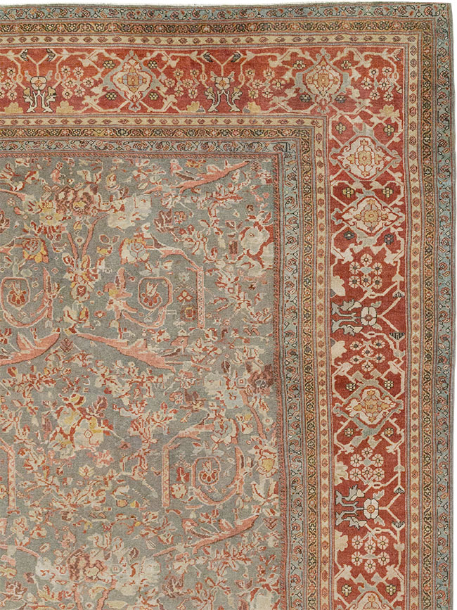 Antique Persian Mahal Oversize Carpet, No.27778 - Galerie Shabab