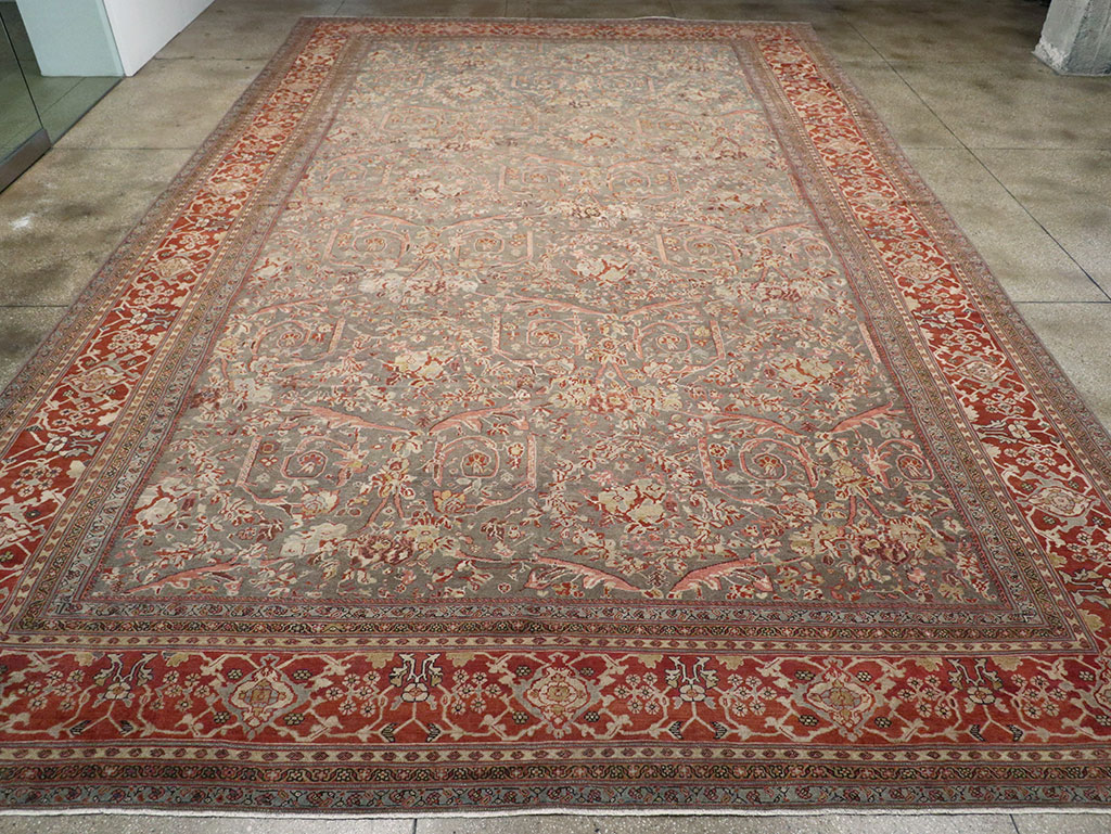 Antique Persian Mahal Oversize Carpet, No.27778 - Galerie Shabab