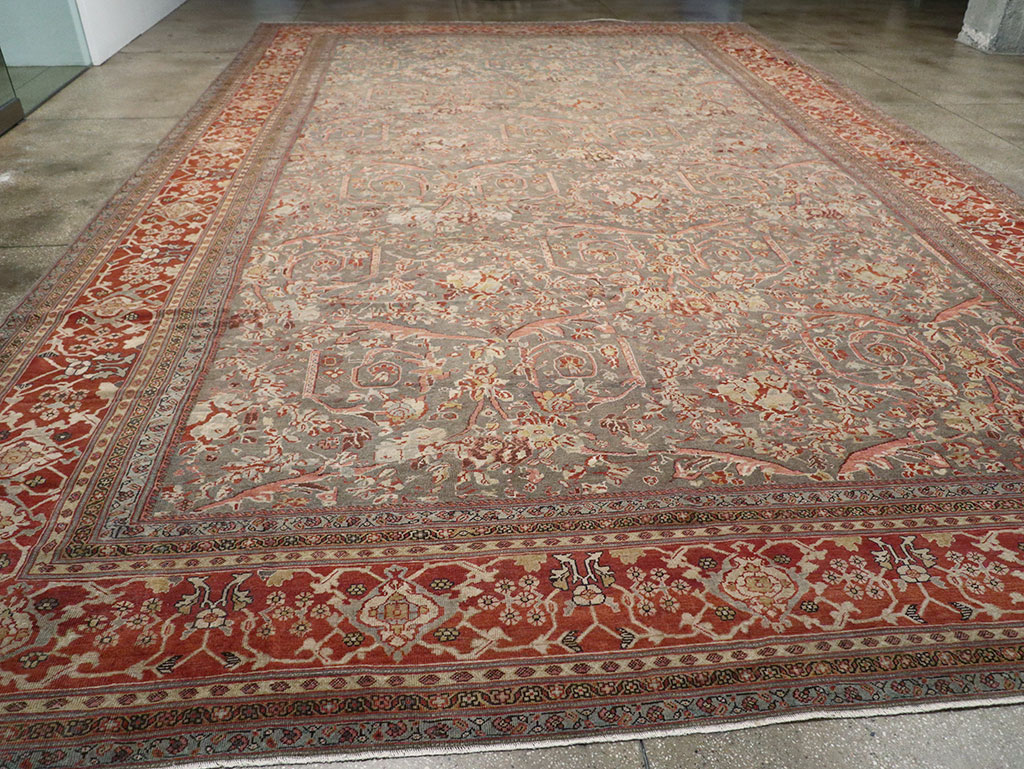 Antique Persian Mahal Oversize Carpet, No.27778 - Galerie Shabab