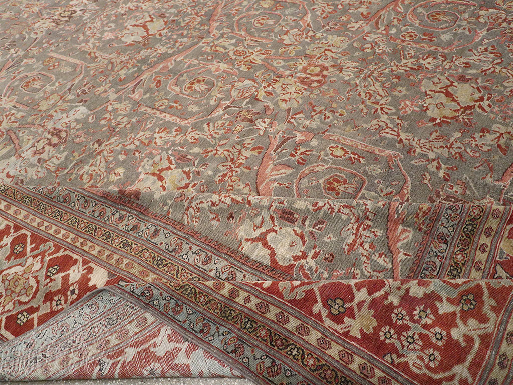 Antique Persian Mahal Oversize Carpet, No.27778 - Galerie Shabab