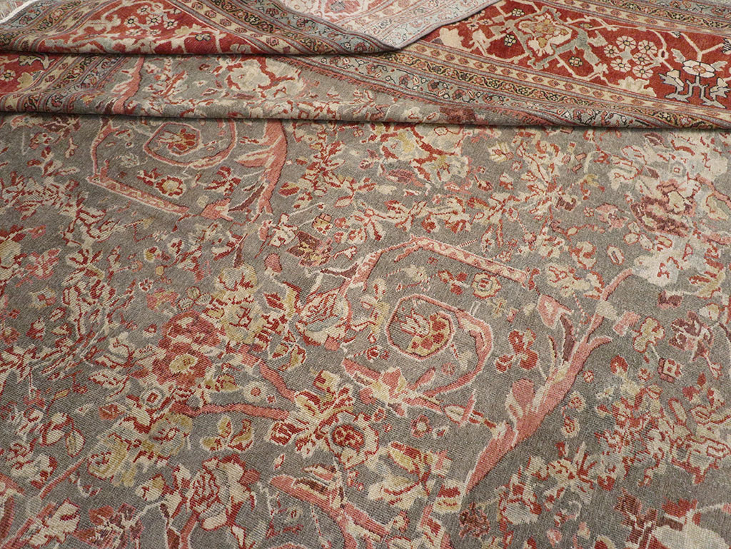 Antique Persian Mahal Oversize Carpet, No.27778 - Galerie Shabab