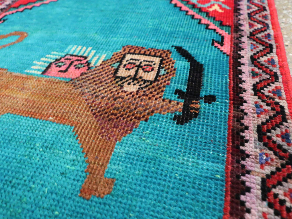 Vintage Pictorial Hamadan Rug, No.27780 - Galerie Shabab